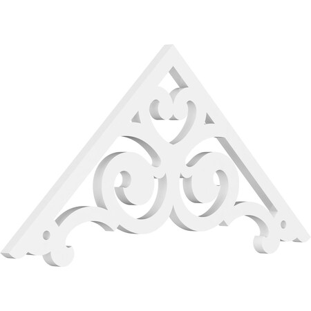 Ekena Millwork Pitch Hurley Architectural Grade PVC Gable Pediment, 36"W x 16 1/2"H x 1"P (11/12) GPP036X017X100HUR